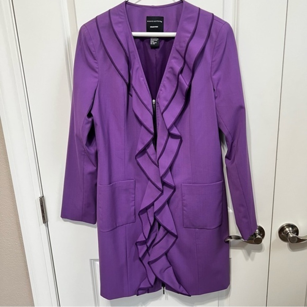 Doncaster Vibrant Purple Ruffled Blazer